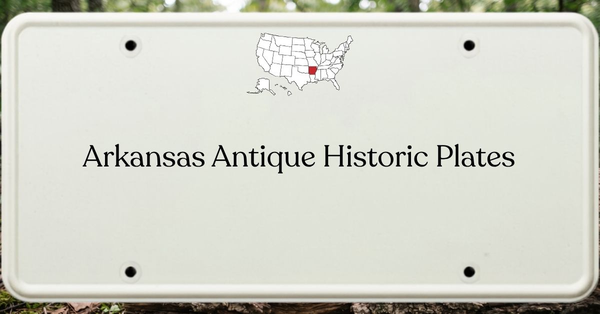 Arkansas Antique Historic Plates